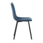 Jídelní židle, modrá, sametová látka, DCL-973 BLUE4