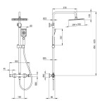 DEANTE - Therm Sprchový sloup, se sprchovou baterií, termostatický NAC_C4HT