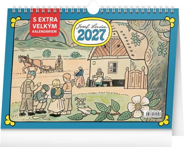 Stolní kalendář 2027 Notique Josef Lada extra velké kalendárium
