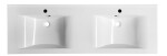 SAPHO - FLAVIA dvojumyvadlo, litý mramor, 150x50cm, bílá 68154