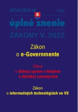 Aktualizácia V/6 2022 štátna služba, informačné technológie verejnej správy