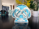 Mandala Shih-tzu dekorace na stůl Barva: Modrá, Rozměr (cm): 17 x 18, Druh: Kartonová
