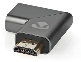 Nedis Profigold Fabritallic HDMI adaptér lomený vlevo / Adaptér / HDMI zástrčka - HDMI zásuvka (CVTB34903GY)