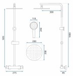 REA - Sprchový termostatický set Bliss zlatý REA-P8806