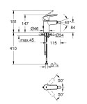 GROHE - QuickFix Start Bidetová baterie s řetízkem, chrom 32281002