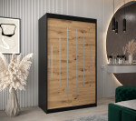 Šatní skříň Abi Y0 Barva korpusu: Dub artisan, Rozměry: 120 cm, Dveře: Černá