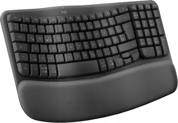 Logitech Wave Keys grafitová DE / Ergonomická klávesnice / Bluetooth / Logi Bolt (920-012283)