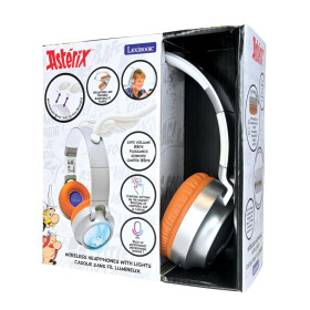 Lexibook 3D bezdrátová sluchátka Asterix se světelnými efekty a limitem hlasitosti - Alltoys Lexibook