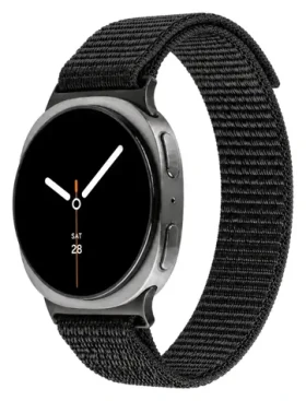 FIXED Nylon Sporty Strap pro Samsung Galaxy Watch 9/8 černý / Řemínek / nylon / rychloupínací systém / 16-21 cm