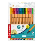 STABILO® point 88 - 15 ks sada - 15 různých barev včetně 5 neonových (8815-1)