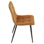 Jídelní židle, žlutá, sametová látka, DCL-X7015 YEL2