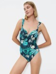 Dámské jednodílné plavky Summer Fleur OWP - Triumph tmavá kombinace tyrkysové (M025) 040D