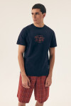 PÁNSKÉ PYŽAMO DASH 42622 SS25 NAVY BLUE-RED XL