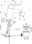 IDEAL STANDARD - CeraFlex Umyvadlová baterie s výpustí, chrom B1708AA