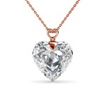 Royal Fashion stříbrný pozlacený Swarovski náhrdelník Srdce DPS0520