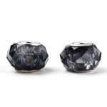 Korálky evropského typu - 14 x 8,5 mm - dvoubarevné - 1 ks Dvě barvy: Červenobílá