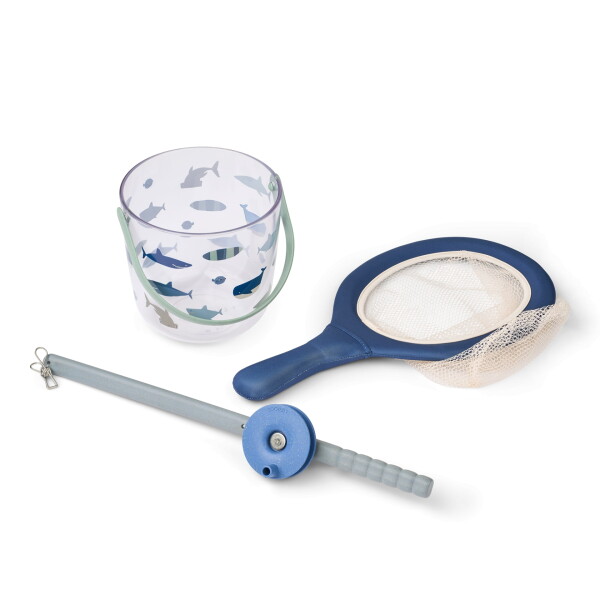 LIEWOOD Rybářská sada pro děti Cora Shark, modrá barva