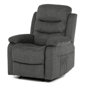 Polohovací křeslo, šedá, látka, TV-4086 GREY2