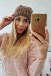 Fleecová čepice Sylwia K244 mocca UNI