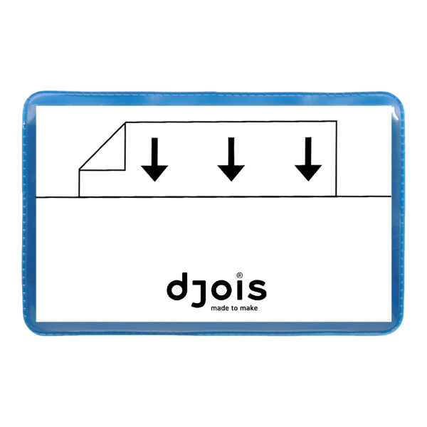 Djois magnetická kapsa na logistický štítek, 100 × 60 mm, PVC, modrá, 50 ks