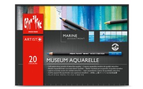 Caran d'Ache, 3510.920, Museum Aquarelle Pencils Marina, umělecké akvarelové pastelky, sada moře, 20 ks