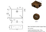 Nerezový dřez Reginox New York 50x40, R35153, Copper Rose R35153