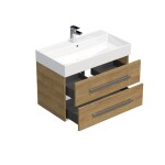 Koupelnová skříňka s umyvadlem SAT Cube Way 80x47,5x46 cm dub Hickory CUBE46802DHSAT CUBE46802DHSAT
