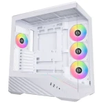 Lian Li Vector V100 bílá / ATX / mATX / mini-ITX / 2xUSB 3.0 + 1xUSB 3.1 / ATX / RGB / bez zdroje / průhledná bočnice (G99.V100RW.00)
