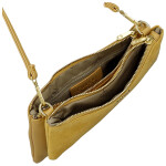 Stylová dámská semišová kabelka na rameno Amanda, žlutá