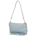 Stylová dámská semišová kabelka na rameno Amanda, světle modrá