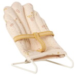 Maileg Dětská sedačka pro zvířátka Maileg Micro Off-White, žlutá barva, kov, textil