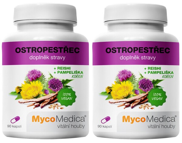 2x MycoMedica Ostropestřec 180 kapslí