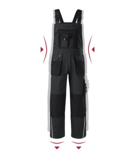 Ranger pracovní kalhoty s laclem pánské ebony gray 48/50