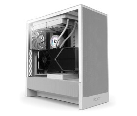 NZXT skříň H5 Flow edition / 2x120 mm fan / USB 3.0 / USB-C 3.1 / průhledná bočnice / mesh panel / bílá EDF_558026