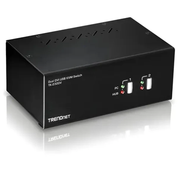 TRENDnet TK-232DV / KVM switch / 2-Port / DVI-I / USB Hub / Audio (TK-232DV)