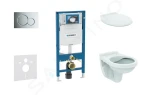 GEBERIT - Duofix Set předstěnové instalace, klozet Alpha se sedátkem, tlačítko Sigma01, lesklý chrom 111.300.00.5 NR2