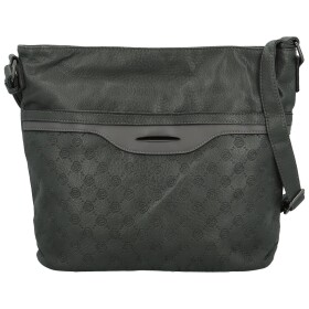 Módní dámská koženková crossbody kabelka Blandina, tmavě šedá
