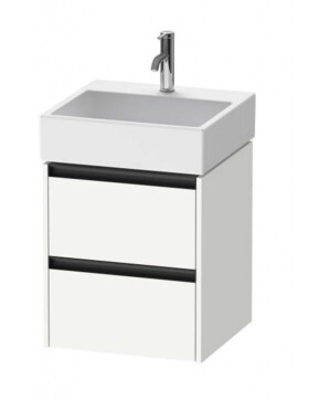 DURAVIT - Ketho.2 Umyvadlová skříňka 55x48x46 cm, 2 zásuvky, matná bílá K25274018180000