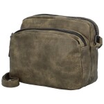 Příjemná dámská koženková crossbody Silvester, tmavě zelená