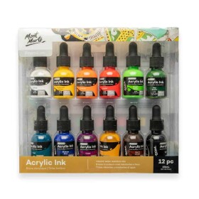 Mont Marte Acrylic Ink Premium sada 12 x 20 ml Basic
