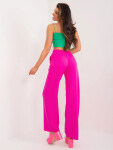 Dámské kalhoty WN SP 8247.64 Neon fuchsie - Rue Paris neonová růžová L