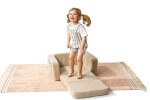 SHAPPY SHAPPY Dětské rozkládací pěnové křeslo LUMI TEDDY Barva: Light Beige