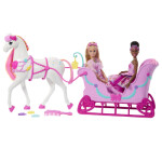 Barbie Louskáček saně s koněm