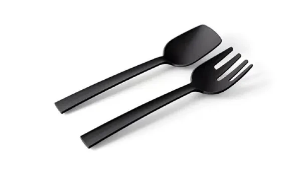 BLIMPLUS Příbor na servírování salátu Paestum Carbon Black / 29 cm / bez BPA / myčka (PS003-000001-010)