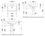 DURAVIT - ME by Starck Umyvadlo 60x46 cm, s 1 otvorem pro baterii, s WonderGliss, alpská bílá 23356000001