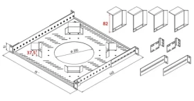 Triton držák rezervy kabelů / 19" / 10U / šedý (RAC-VP-R01-A1)
