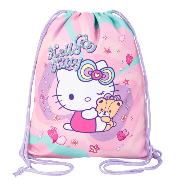 Colorino dětský stahovací vak na přezůvky, Hello Kitty, PES, růžový