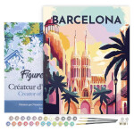 Malování podle čísel - Vintage Barcelona na rámu 40x50cm