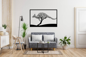 Strom života klokan dekorace na zeď Rozměr (cm): 38 x 23, Dekor: Černá