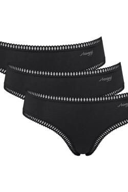 SLOGGI GO CRUSH HIPSTER KALHOTKY 3PACK ČERNÉ černá XXL